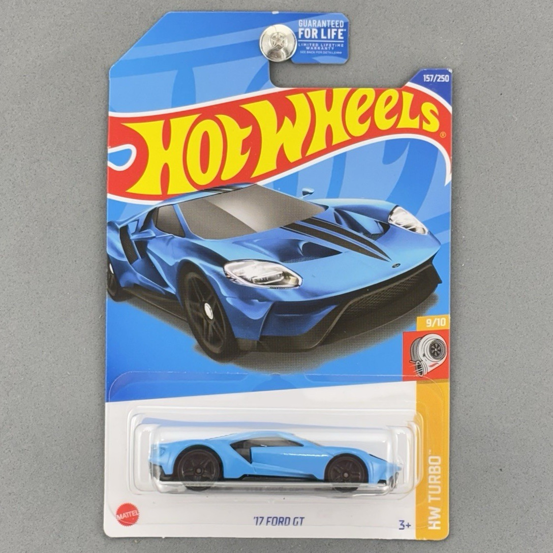 2022 Hot Wheels '17 Ford GT Blue with Black Stripe HW Turbo 9/10 157/250