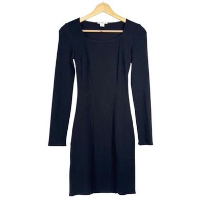 Helmut Lang Little Black Bodycon Cutout Dress Size P Elegant Evening Clubwear