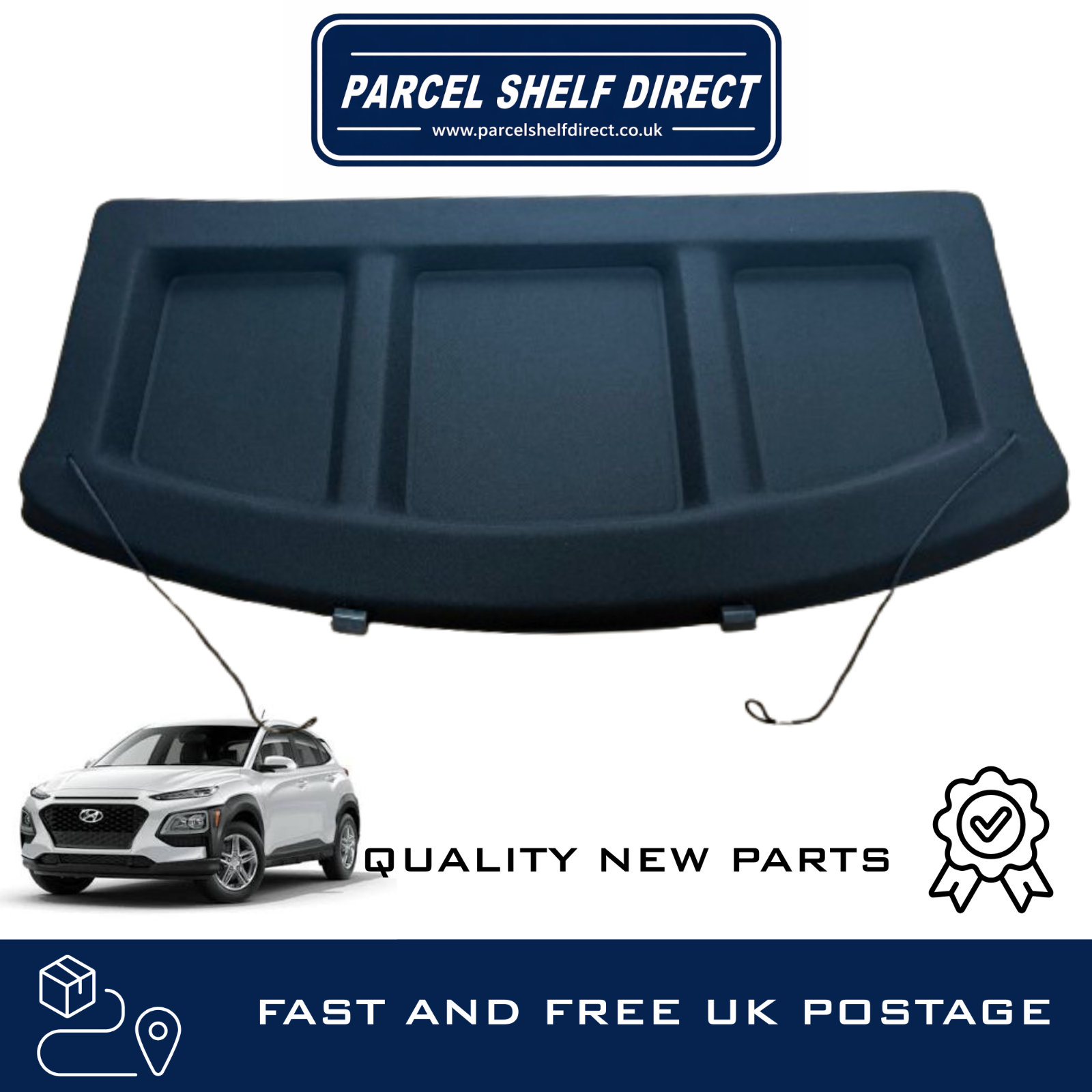 HYUNDAI KONA MK1 PARCEL SHELF / LOAD COVER / LUGGAGE COVER 2017-2023 BRAND NEW