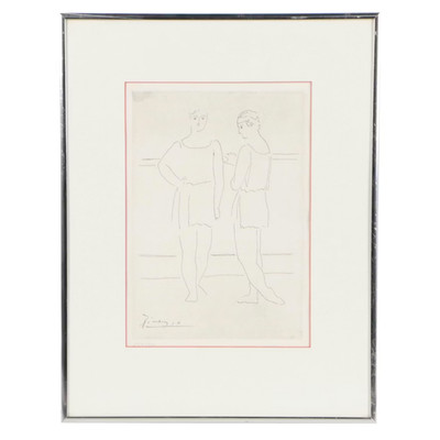 Pablo Picasso Photogravure of Two Dancers from ''Grâce et Mouvement,'' 1943
