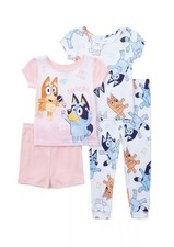 Bluey and Bingo Toddler Girl's Superb Musical Cotton 4-PC Pajama Set, Size 4T