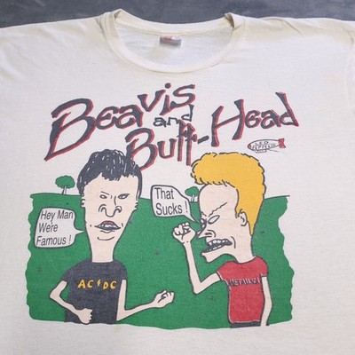 【希少 90s】BEAVIS AND BUTT-HEAD Tシャツ Mサイズ Vtg 90s MTV Beavis and Butthead Shirt Large Single Stitch Led