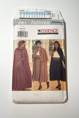 Butterick Chic Essence Collection Pattern 3084 Misses Cape &Skirt 12 14 16 Uncut