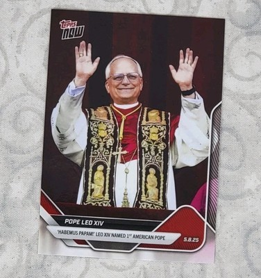 #ad #ad 2025 Topps Now 1st American Pope #POPE Pope Leo XIV US SELLER In HAND $12.67