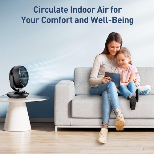 Ventilador Silencioso, Ventilador de Mesa 22dB Muy Silencioso, Ventilador con 3 Velocidades... - Imagen 7 de 9