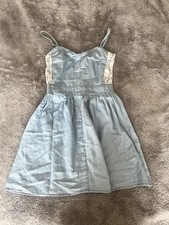 Missguided Light Blue and Lace Dress Size 6