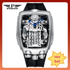 2024 PINDU Men's Engine Mechanical Watch - Sporty & Trendy