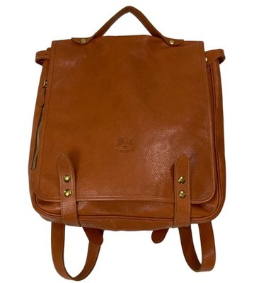 IL BISONTE Backpack Brown Leather Women's Rucksack A1845