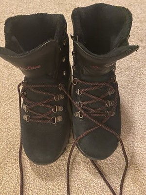 Sketchers Boots Lace Up Womens D'Lites Thinsulate Black Suede Nice Sz 8.5