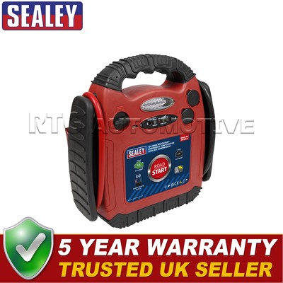 Sealey RoadStart �� 12V Notfall Starthilfe mit Luftkompressor 900 Spitzenverstärker