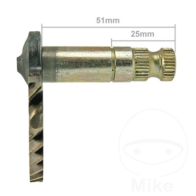 Kickstartwelle 51mm/25mm passend für Azel Aries 50 2009-2010