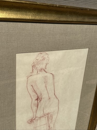 Mcm Original Sketch Still Life Nude Signed J Whay? Rare One Of A Kind - Picture 2 of 8