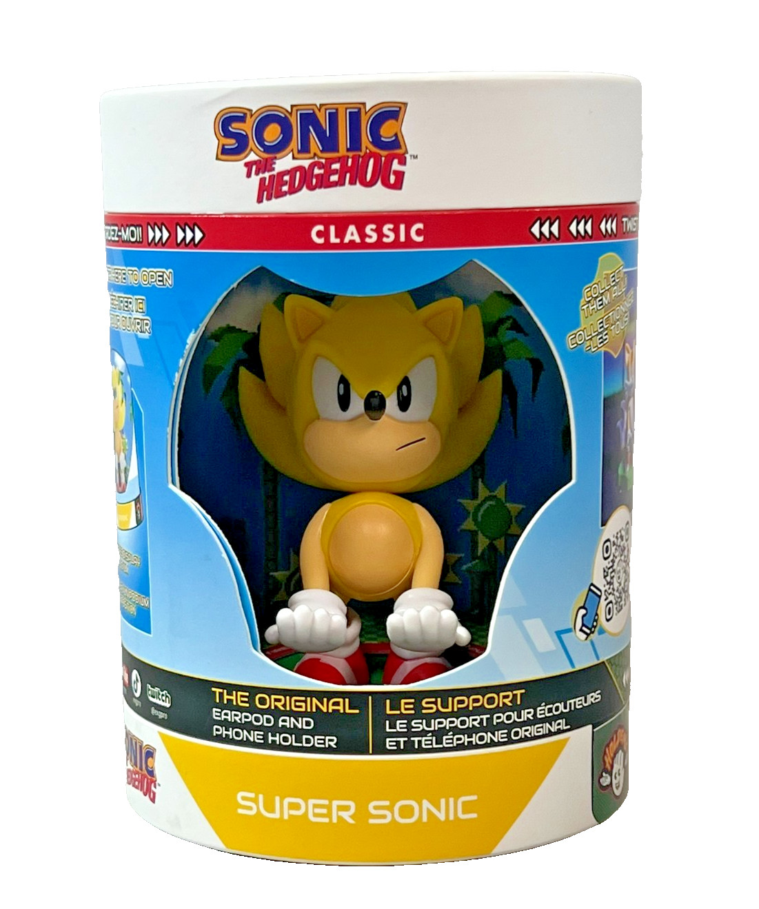 Cableguys Minis Super Sonic Phone Stand & Earbuds Holder - Novelty Phone Stand for Desk and Bedside, In Ear Headphone Holder for Smartphone & Small Devices, Cute Desk Decor and Accessories - Image 2