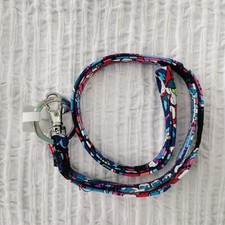 Vera Bradley Haymarket Paisley Lanyard Blue Pink Floral Key ID Holder 24166-R88