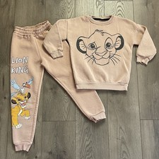 Disney The Lion King Simba Sweatshirt and Pants 7-8Y Jogger Set READ