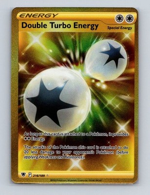 Double Turbo Energy 216 Pokemon Astral Radiance Full Art Secret Rare Card NM+