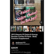 Beauty 911 and Energy Booster detox Not Authentics