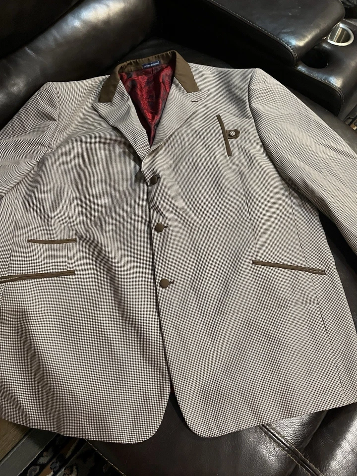 Traje grande para hombre Vittorio St Angelo.  Talla 54 Cintura Foto 2 de 4