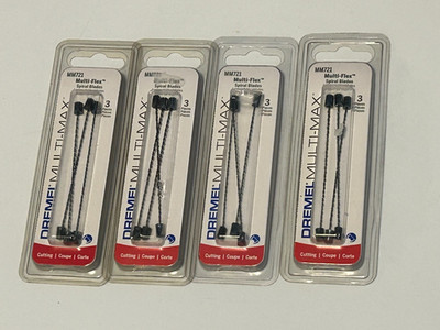 Dremel MM721 Multi-Max Multi-Flex Spiral Blade Cutting Kits ~ 12 Blades Lot of 4