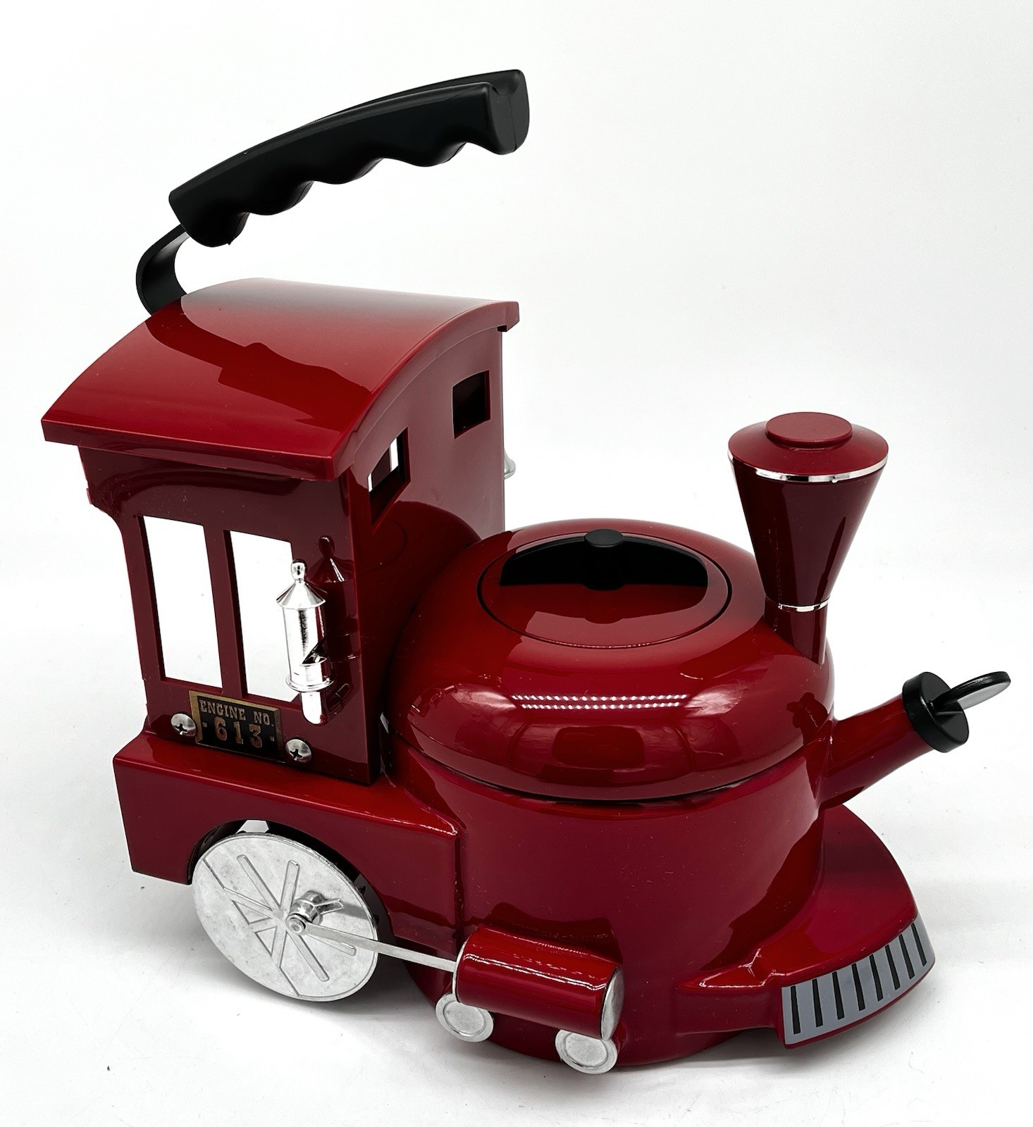 MKI Kamenstein Tea Kettle Pot World of Motion Steam Engine Train 613 Red