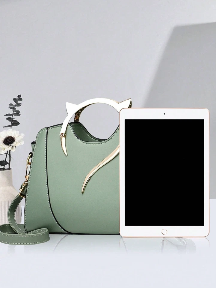 Lightweight Business Casual Zipper Shoulder Bag Women Large Capacity Tote Handba - Image 3 of 4