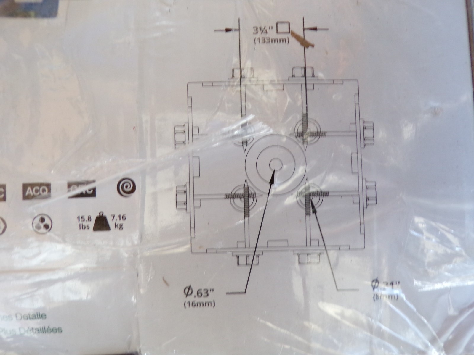 Ozco 56609 OWT 8x8 Laredo Sunset Post Base, 8" x 8"-Heavy Duty @cS