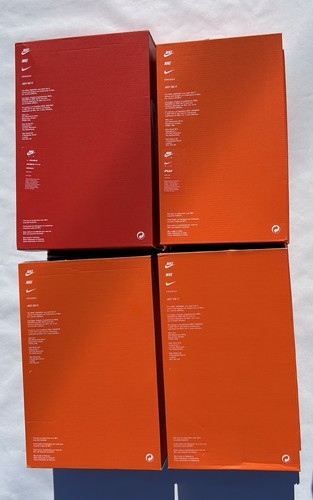 nike empty shoe boxes replacement Red & Orange Lot of 4 tissue included - Picture 4 of 5