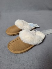 Cat  Jack Toddlers Piper Faux Fur Cuff Scuff Slippers Brown NWT Size 13