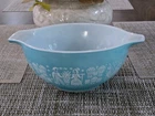 Vintage Pyrex 442 Amish Butterprint Turquoise Cinderella Mixing Bowl 1.5 Qt