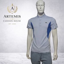 Lacoste x Novak Djokovic Men's Regular Fit Blue Fan Sport Polo Size Small