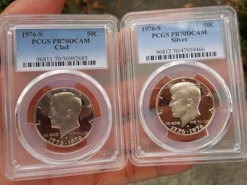 1976 S Kennedy Half Clad and Silver Set PCGS PR70 DCAM PF70 Ultra Cameo
