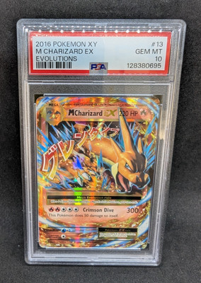 Pokemon PSA 10 GEM MT Charizard EX 13/108 Evolutions Holofoil 2016