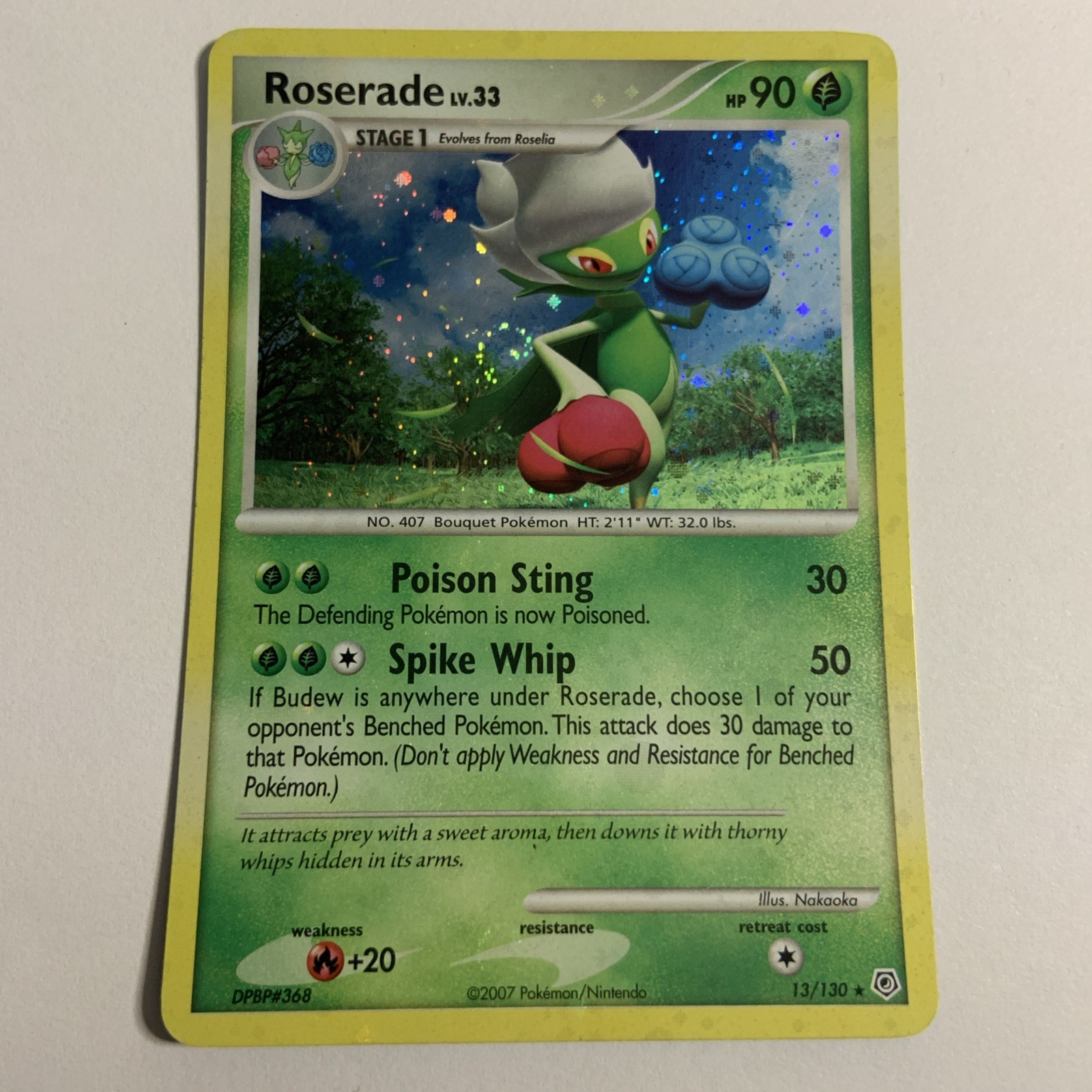 Roserade 13/130 Diamond and Pearl Holo