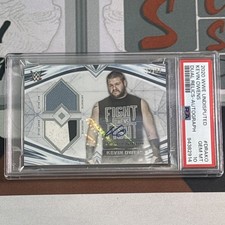 2020 Topps WWE Undisputed Dual Relic Auto /99 Kevin Owens PSA Gem Mint 10 POP 1