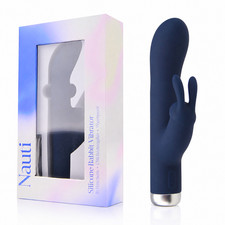 Nauti Silicone Rabbit Vibrator Sex Toy USB Waterproof 10 Mode Vibrating Dildo