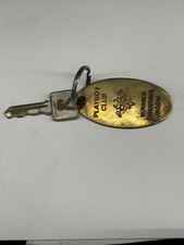 ORIGINAL PLAYBOY CLUB METAL MEMBERSHIP KEY,  HUGH HEFNER,  BUNNY With Key Chain