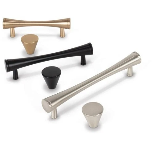 475 Sedona 3-3/4" (96mm)  Ergonomic Cabinet Pull Knob Handle Silver 10 Pack - Picture 4 of 10