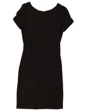 ZARA Womens Sheath Dress UK 10 Small Grey Houndstooth DX15