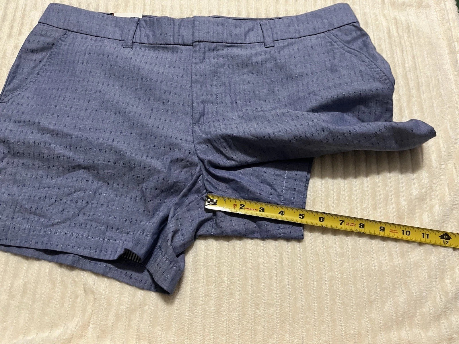 Tommy Hilfiger Women’s Chino Shorts Size 16 Blue Textured Cotton New thumbnail 10