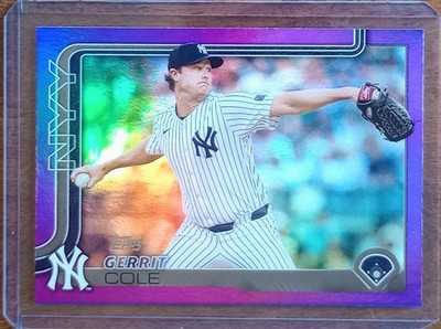 Gerrit Cole 2025 Topps #187 Purple Rainbow Foil /250 New York Yankees