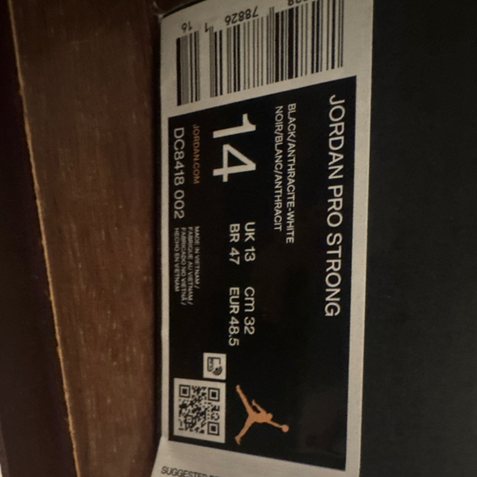 Jordan Air Jordan Pro Strong Black Anthracite White Men’s Sneaker DC8418-002 image 2