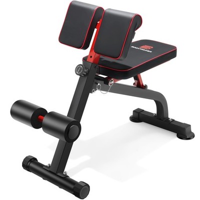 BODYWAKER Roman Chair Back Extension Bench Adjustable Foldable Black