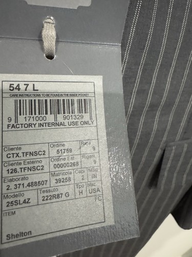 5450 $ Tom Ford anthrazitgrauer Nadelstreifen Zweiteiler Anzug 54 L / 44 lang *einmal getragen* - Bild 7 von 24