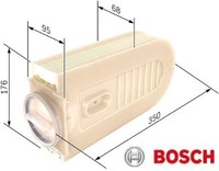Bosch F026400432 Luftfilter Luftfiltereinsatz FüR Mercedes-Benz