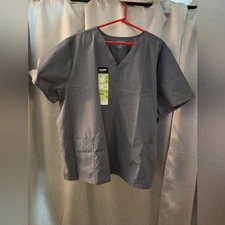 Gray Scrub Star Unisex V-neck 3XL