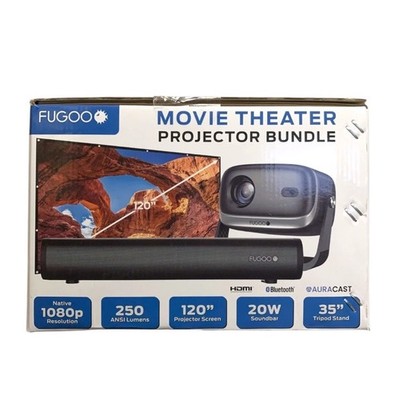 Fugoo Outdoor Projector & Soundbar Bundle with Tripod & 120'' Foldable Screen