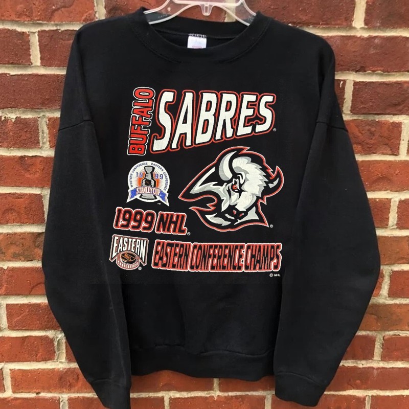 Buffalo Sabres 1999 NHL Hockey Rare Design Crewneck Sweatshirt RM2344