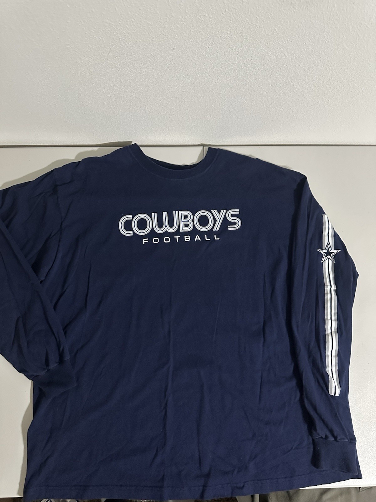NFL Dallas Cowboys Reebok Longsleeve Men’s Shirt Size XXL Navy Blue 