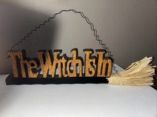 "The Witch Is In" Halloween Wall Door Hanging Fall Halloween Broom Stick 19 L