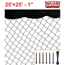 Bird Net 25'x25' - 1'' Mesh Nylon, Poultry Heavy Duty Aviary Netting for Garden